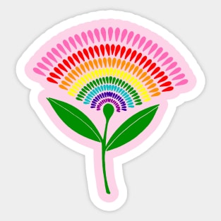 Pridemonth Dandelion LGBTQIA Flag Eight Colors Sticker